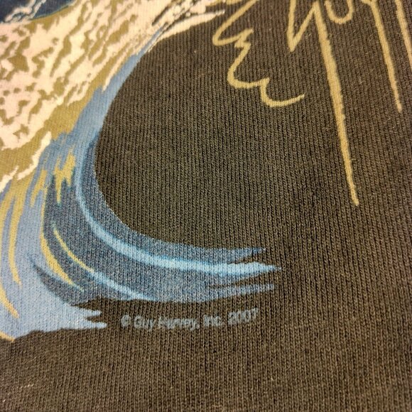 Guy Harvey Bluewater Shirt Men Medium Long Sleeve Blue Marlin Sea Fishing Fish - Picture 10 of 11